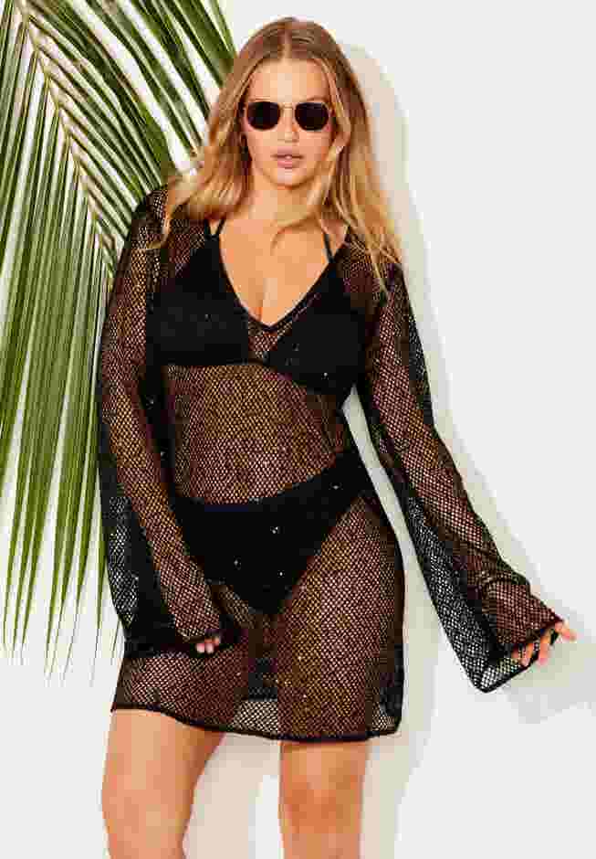 Sequin V-Neck Cover Up Dress image number 3
