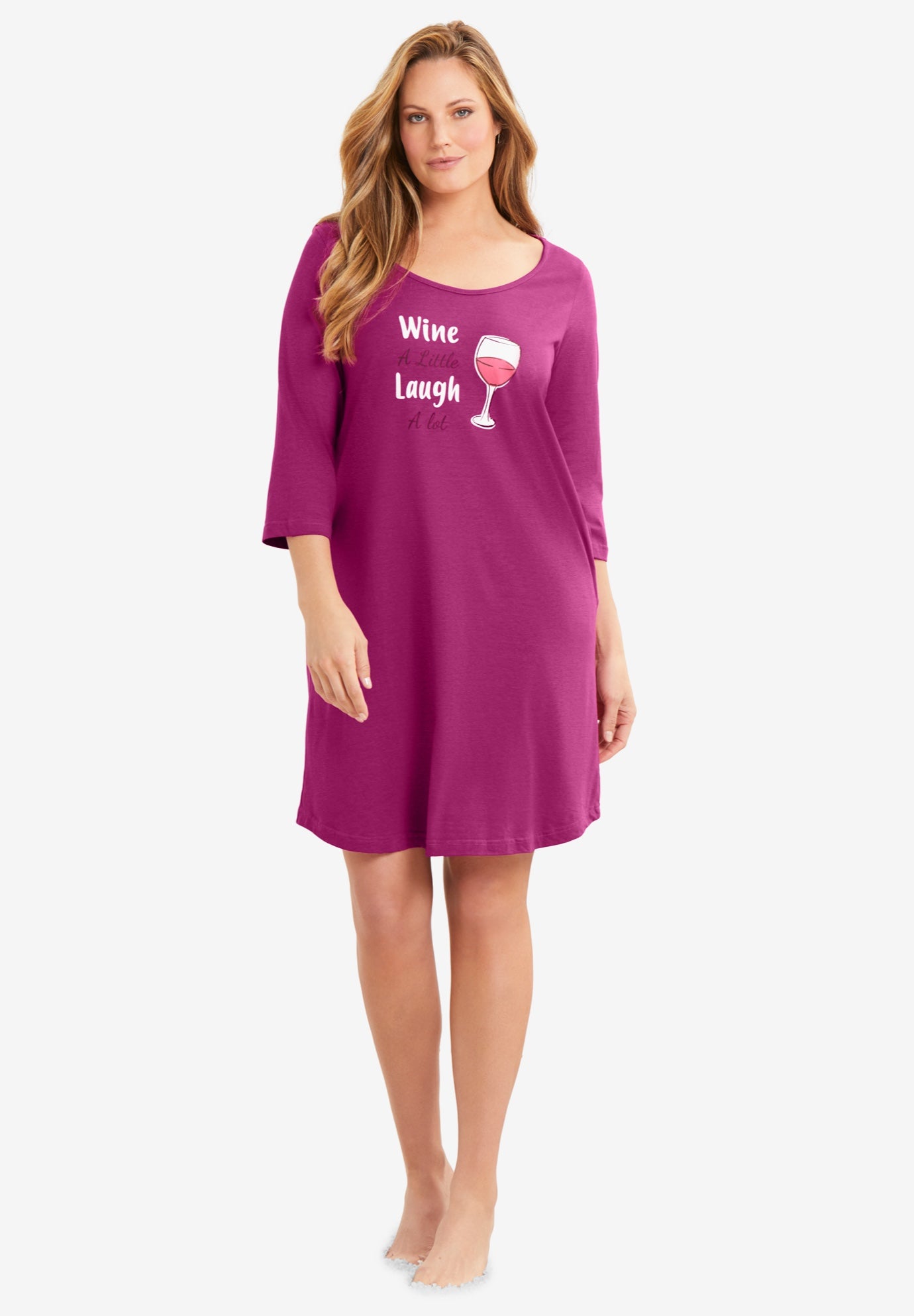 Avenue Body Three-Quarter Sleeve Sleepshirt image number 0