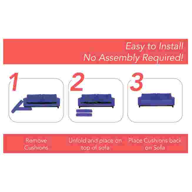 Step-by-step installation guide for the sofa cushion support