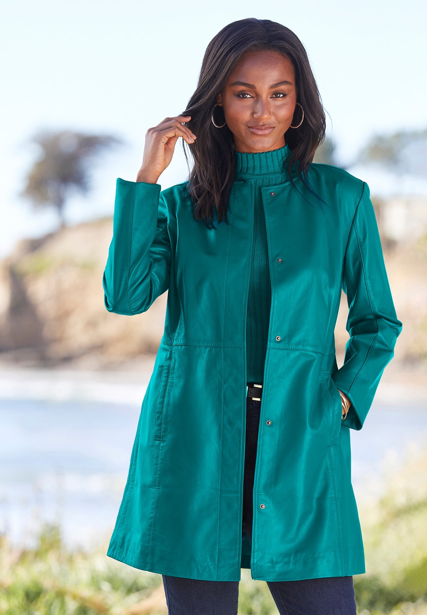 Three-Quarter Leather Jacket image number 0