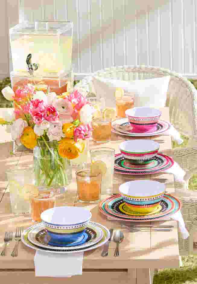 12-Pc. Almira Melamine Dinnerware Set image number 1