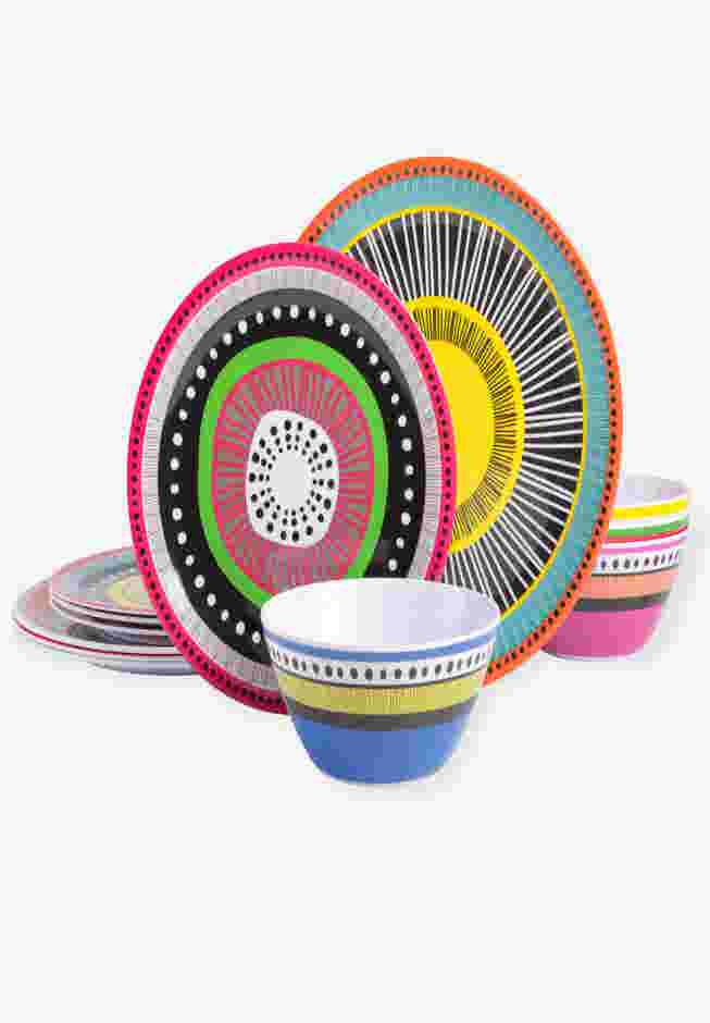 12-Pc. Almira Melamine Dinnerware Set image number 5