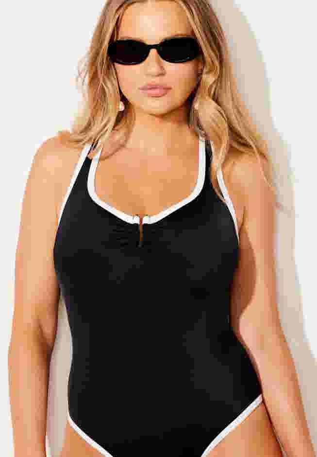 Two-Piece Convertible Maillot Swimdress image number 4