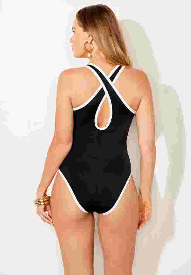 Two-Piece Convertible Maillot Swimdress image number 7