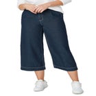 Lightweight Wide-Leg Crop Mid-Rise Elastic Waist Jeans image number null