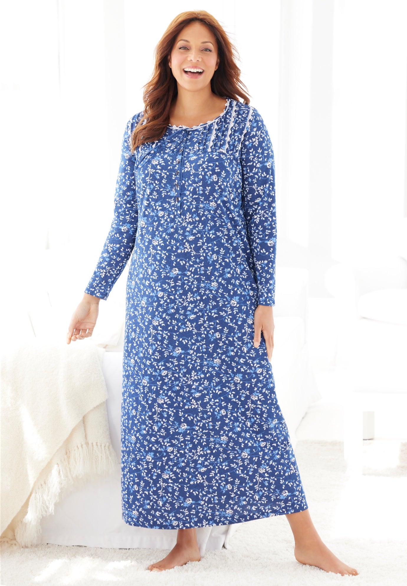 Floral Knit Gown image number 0