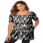 Stretch Cotton Square Neck Tunic image number 0