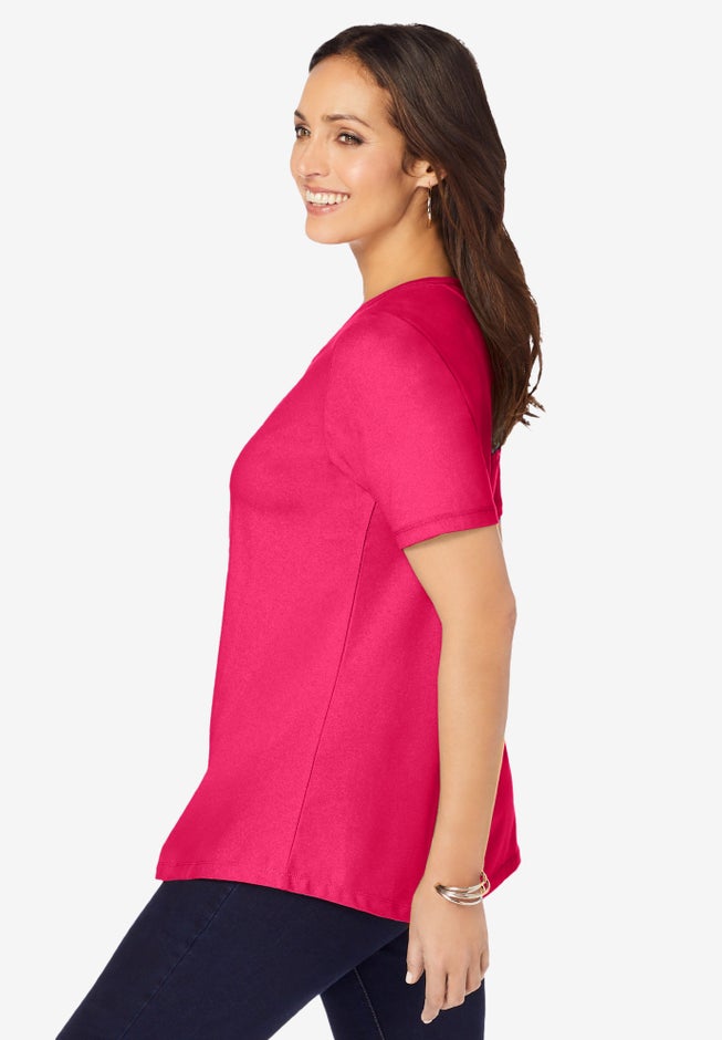 Stretch Cotton Crisscross Strap Tee image number 2