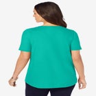 Stretch Cotton Crisscross Strap Tee image number null