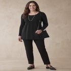 Ribbed Baby Doll Tunic Sweater image number 0