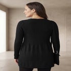 Ribbed Baby Doll Tunic Sweater image number 1