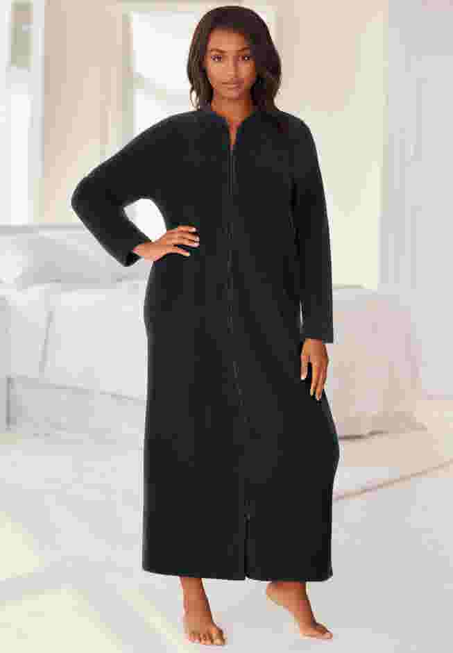 Plush Zip-Front Robe image number 0