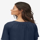 Crinkle Tie-Front Blouse image number null