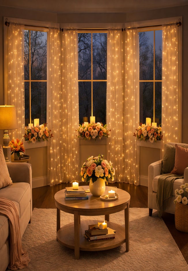 Pre-Lit Rod-Pocket Curtain Panel image number 1