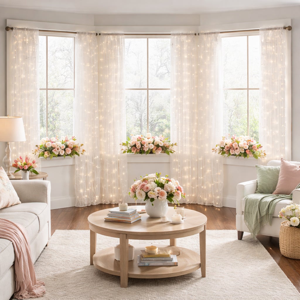 Pre-Lit Rod-Pocket Curtain Panel image number 0