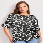 Crew Ruffle Hem Top image number 0