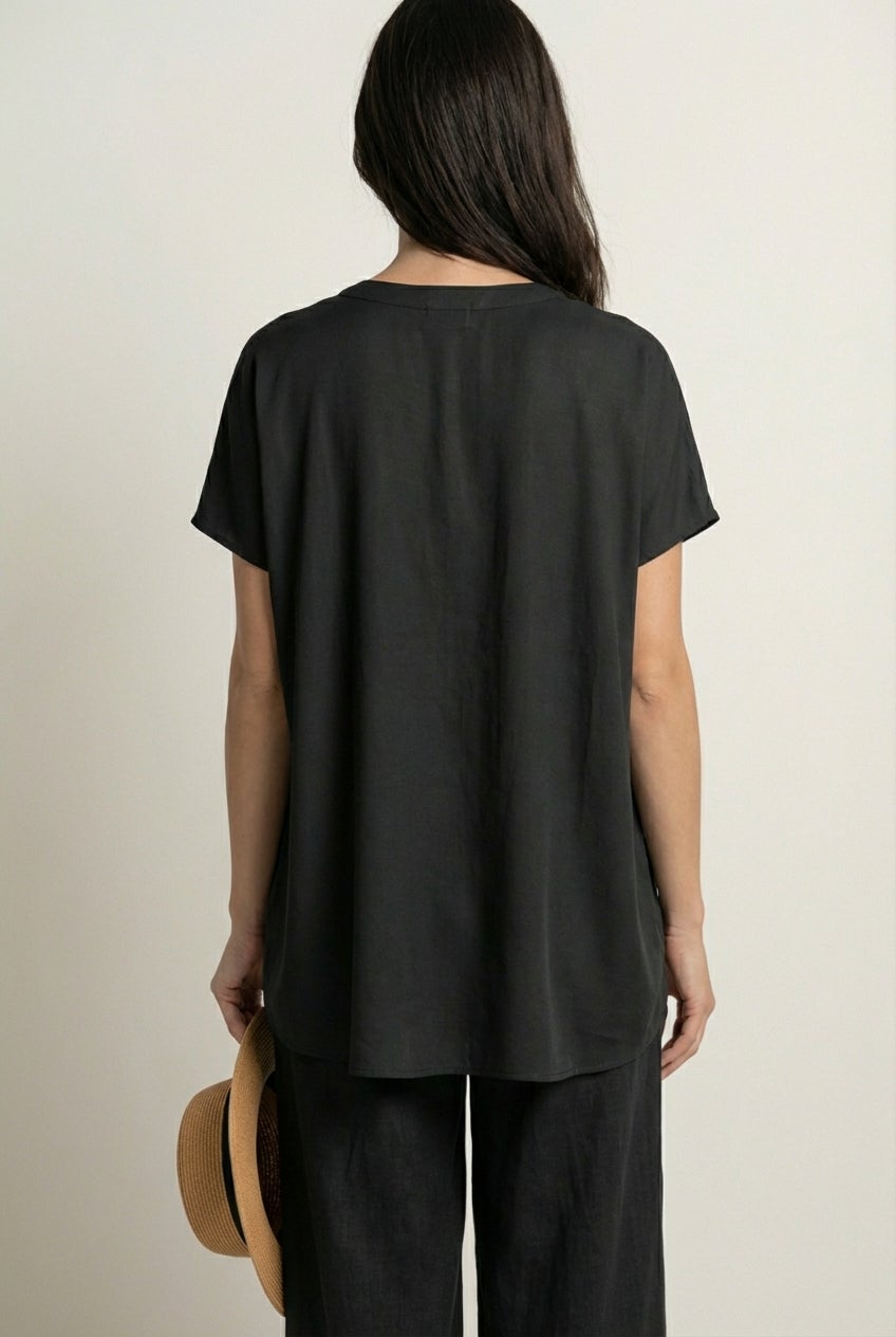 Oversized Linen-Blend Tunic image number 1