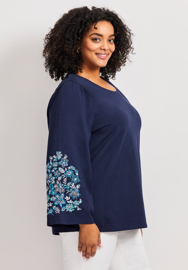 Novelty Bell Sleeve Top image number 2