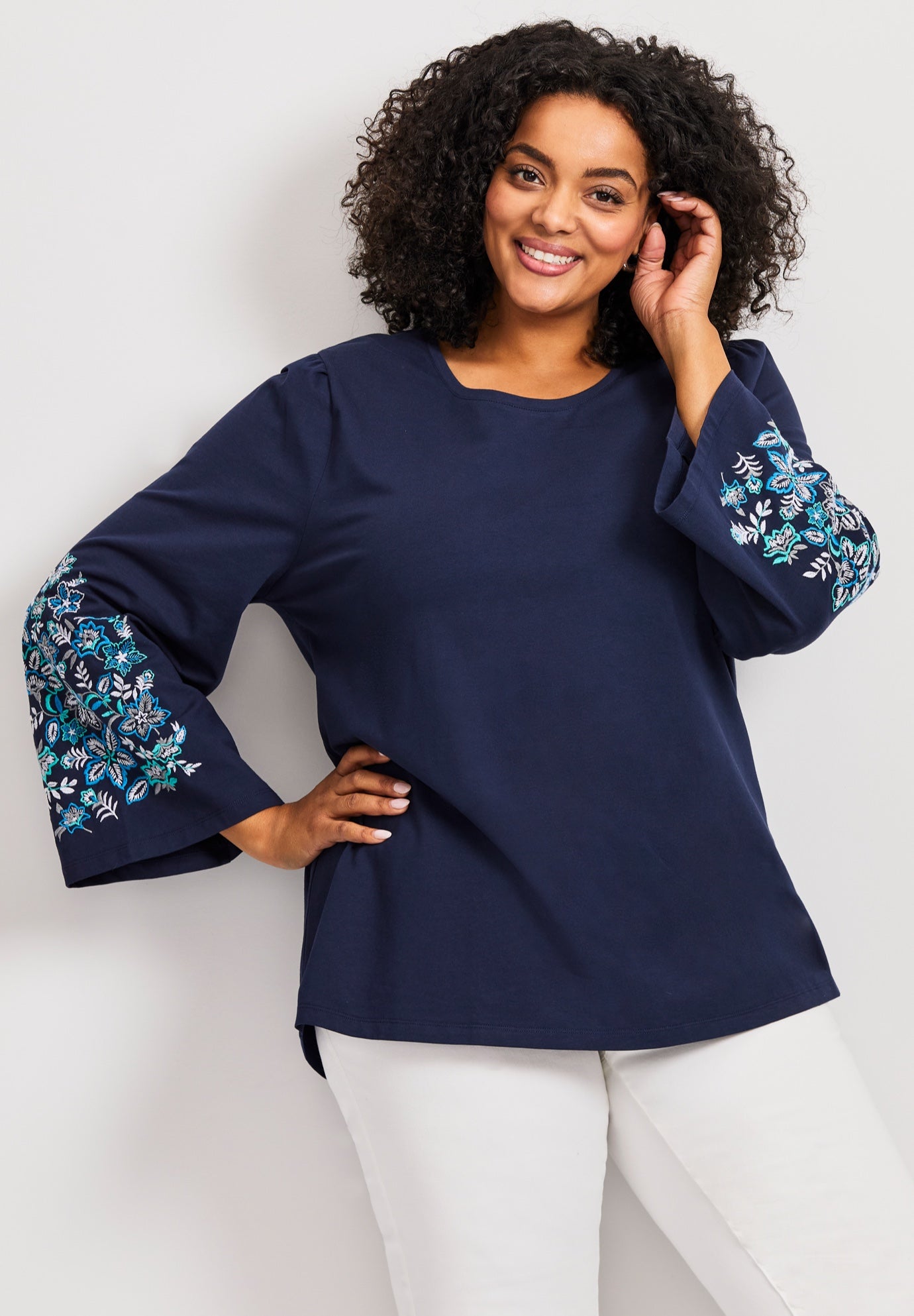 Novelty Bell Sleeve Top image number 0