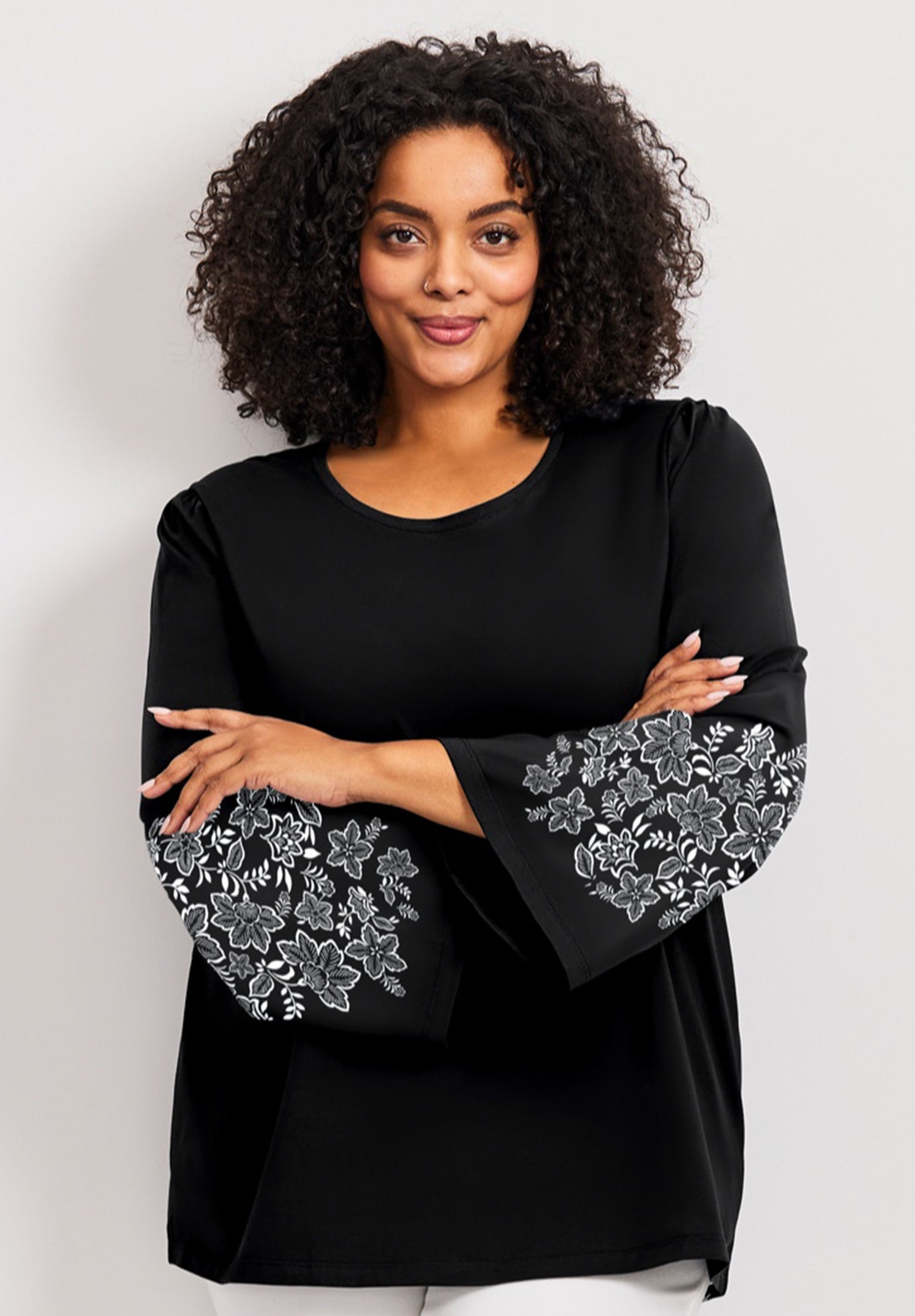 Novelty Bell Sleeve Top image number 0