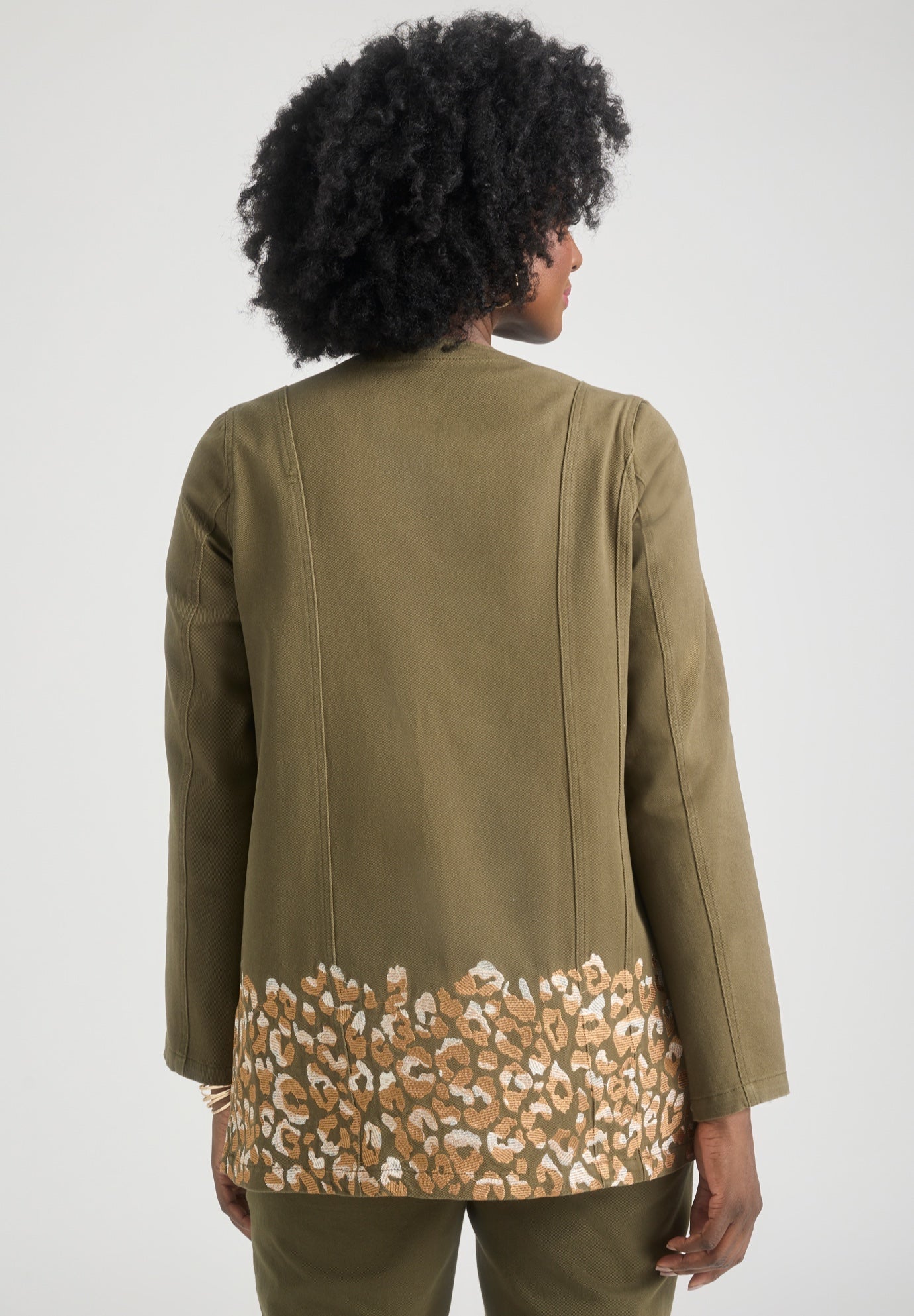 Embroidered Denim Topper image number 1