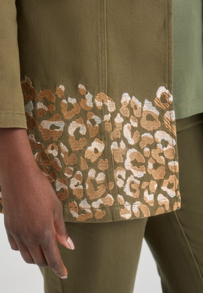 Embroidered Denim Topper image number 3