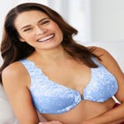 Embroidered Front-Close Underwire Bra image number null