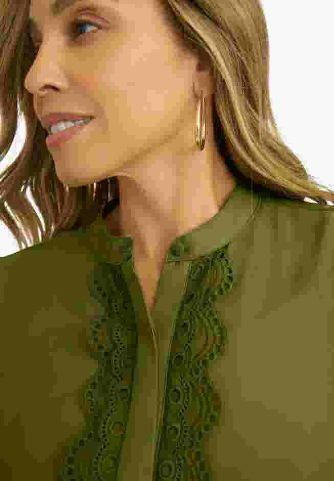 Eyelet Trim Blouse image number 3