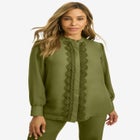 Eyelet Trim Blouse image number null