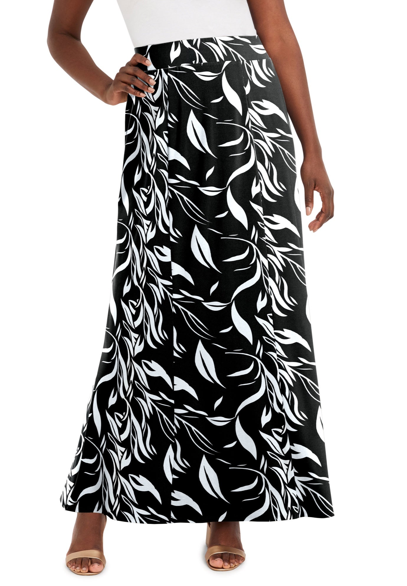 Stretch Knit Maxi Skirt image number 0