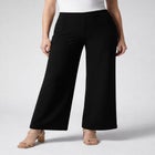 Stretch Knit Wide Leg Pant image number null