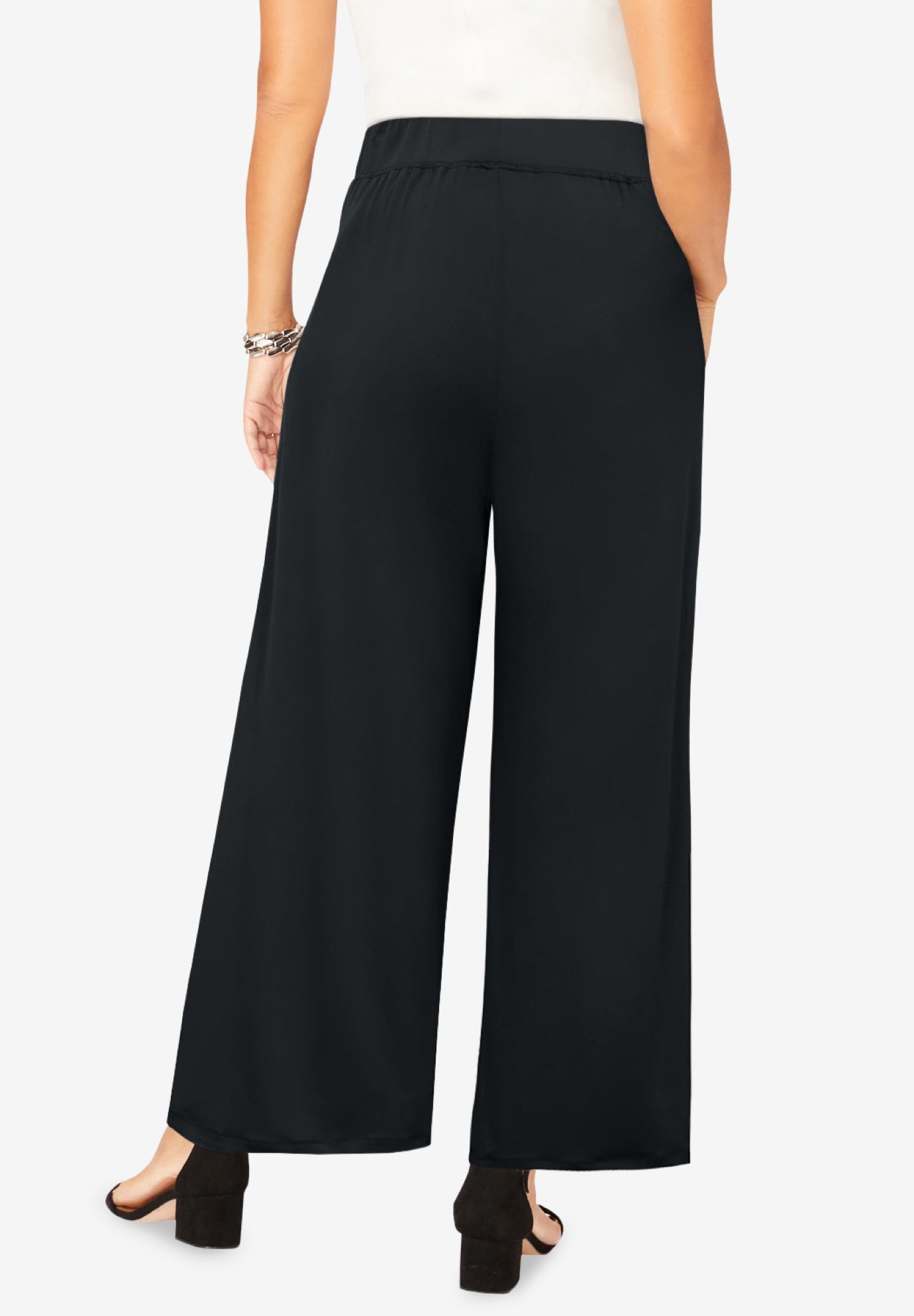 Stretch Knit Wide Leg Pant image number 2