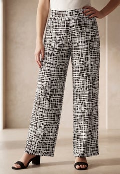 Stretch Knit Wide Leg Pant
