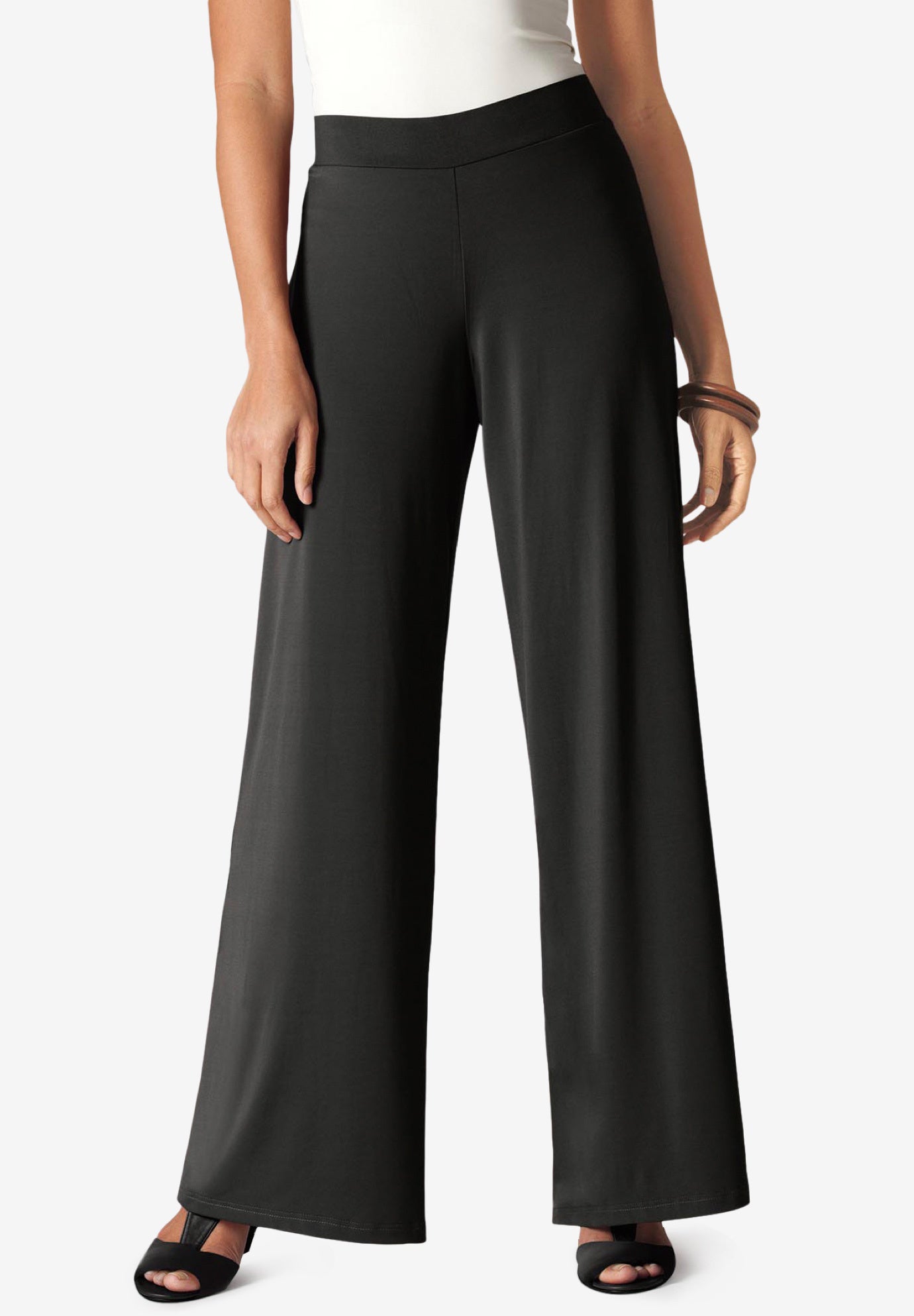 Stretch Knit Wide Leg Pant image number 0