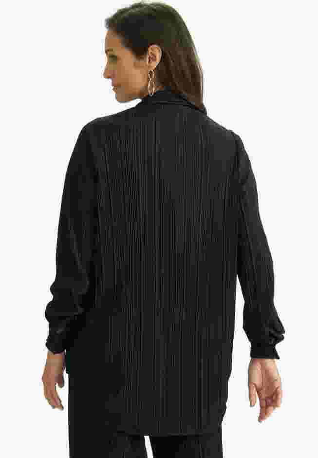 Plisse Button-Front Blouse image number 1
