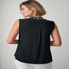 Uptown Sleeveless Tie-Neck Blouse image number null