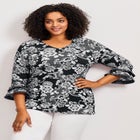 Tiered Ruffle Sleeve Top image number 0