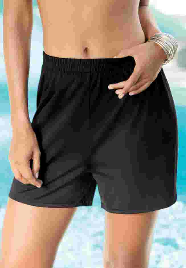 Boxer Swim Short with Built-In Tummy Control Brief image number 0