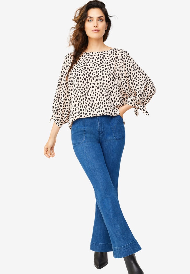 3/4 Tie-Sleeve Blouse image number 2