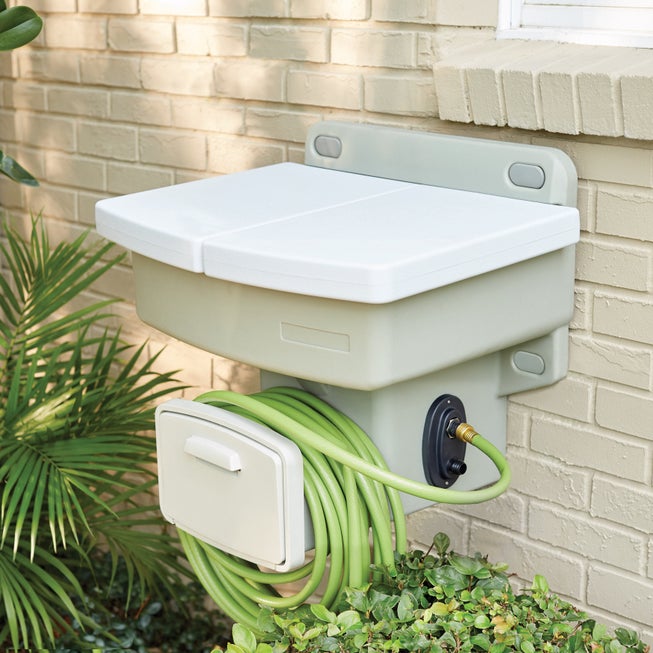 Outdoor Garden Sink with Hose Holder image number null