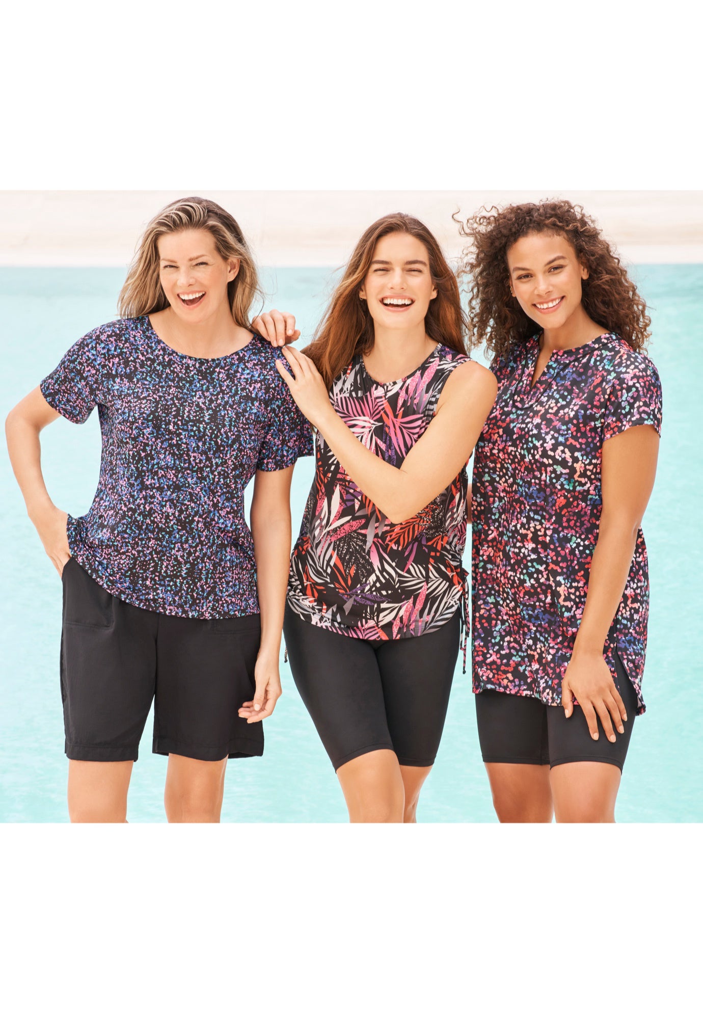Longer Length Short-Sleeve Swim Tunic image number 2