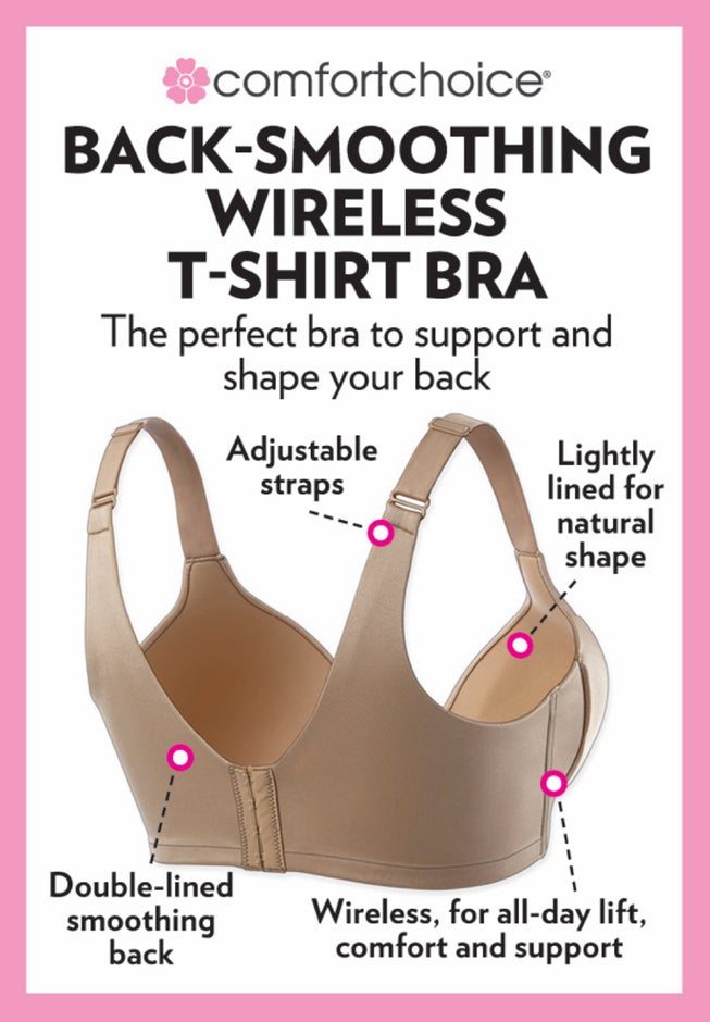 Back-Smoothing Wireless T-Shirt Bra image number 4