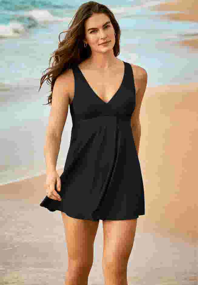 Surplice Swim Dress image number 0