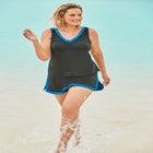 Chlorine-Resistant A-Line Two-Piece Skirtini Set image number null