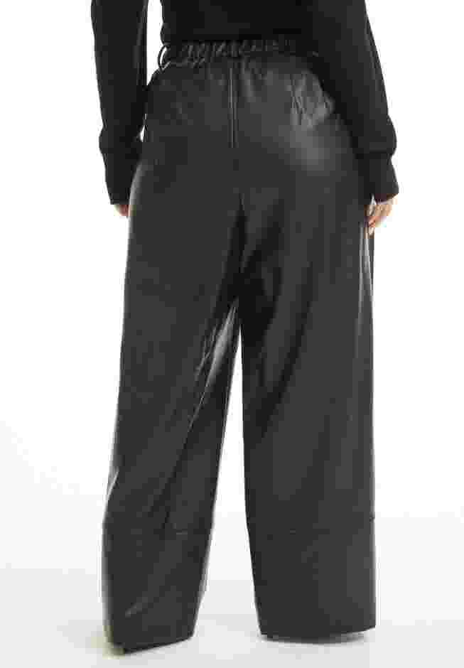 Cuffed Faux Leather Pants image number 1