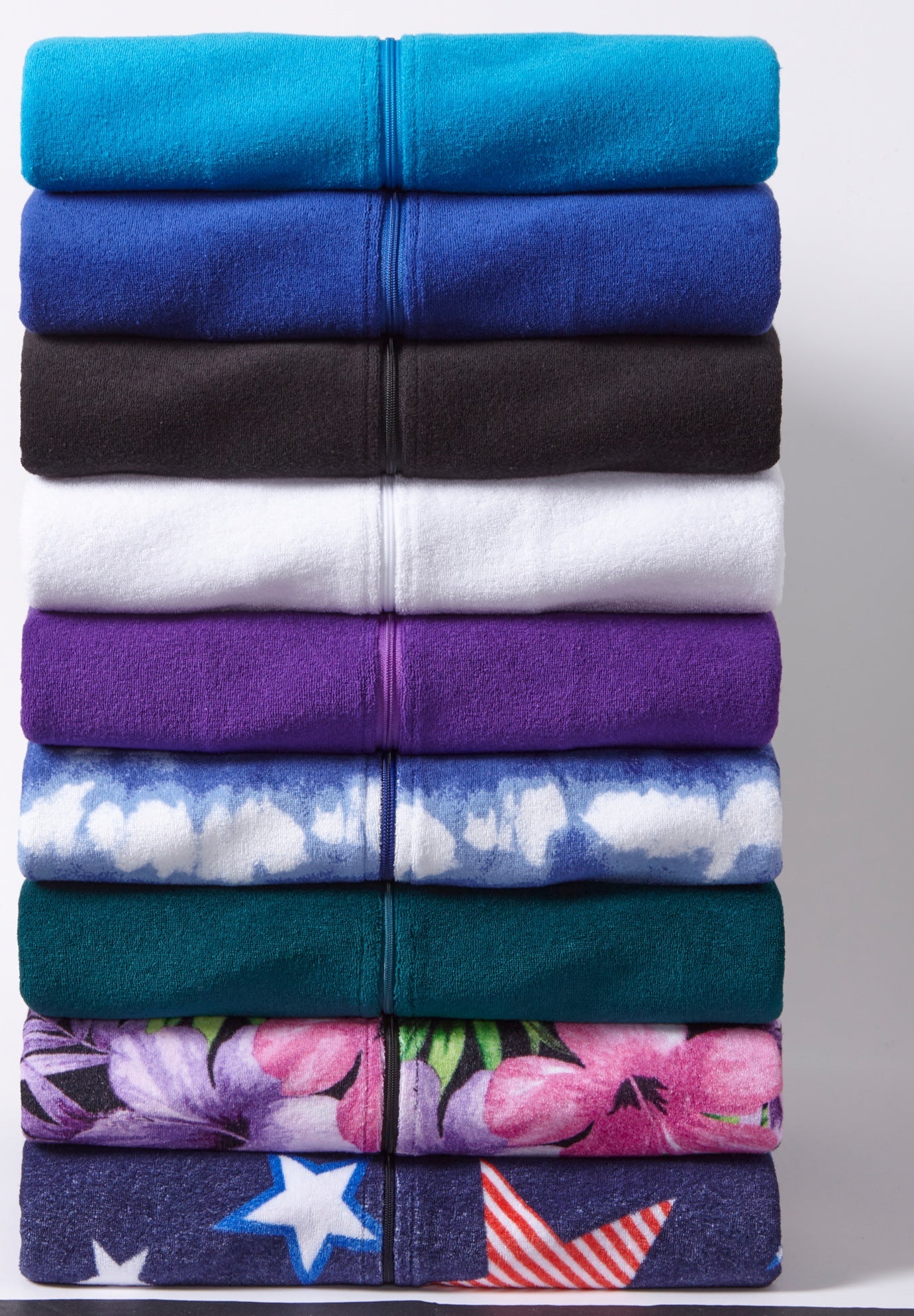 Terry Longer-Length Hooded Zip-Front Swim Cover-Up image number 8