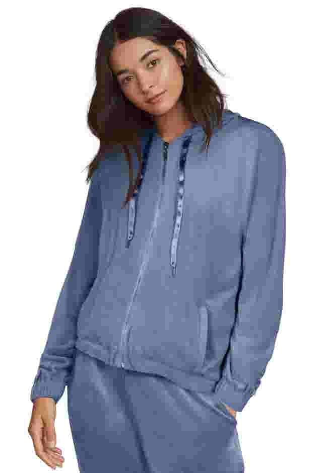Velour Hooded Sweatshirt image number 0