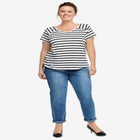 Rounded V-neck Tee image number null