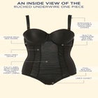 Ruched Underwire One Piece Swimsuit image number null