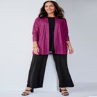 Stretch Knit Open Front Knit Topper image number null